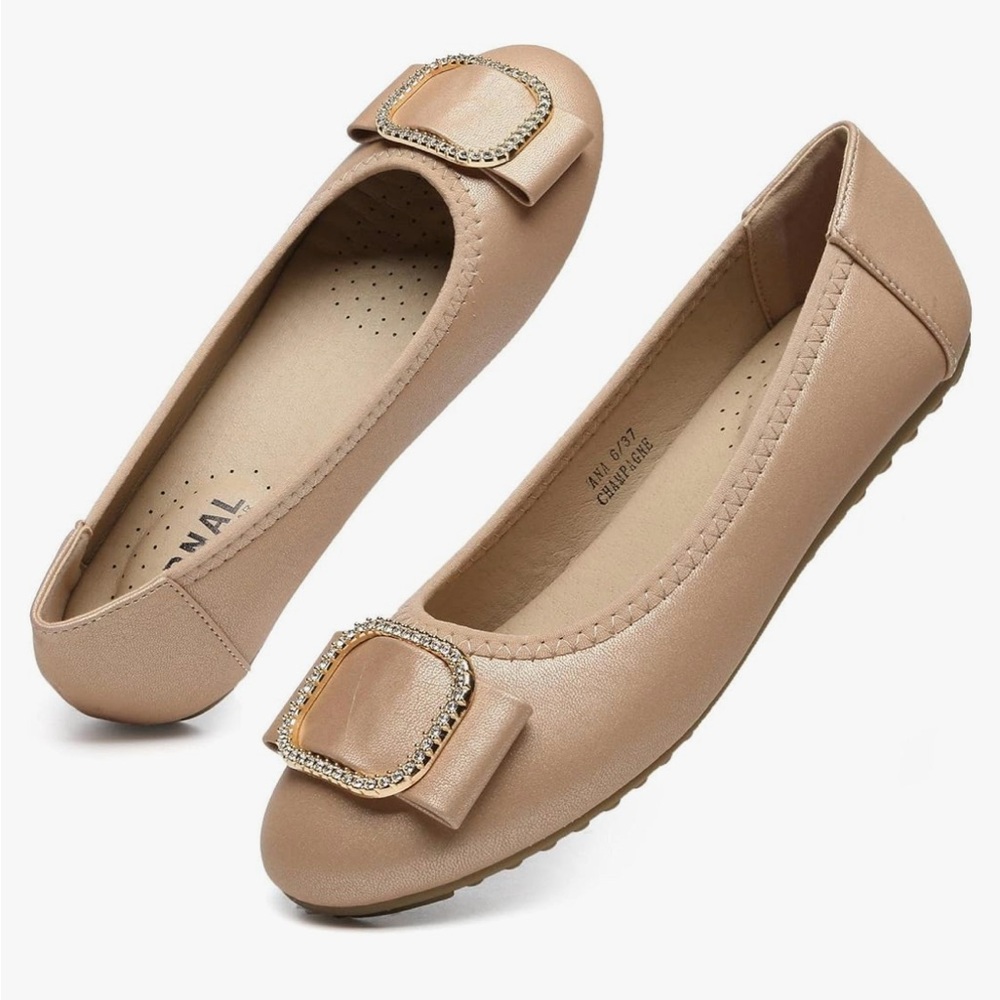 NEW Bernal Women's Flat Shoes; Size 7.5; Rose Gold